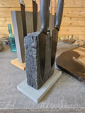 Messerblock abgeflammt